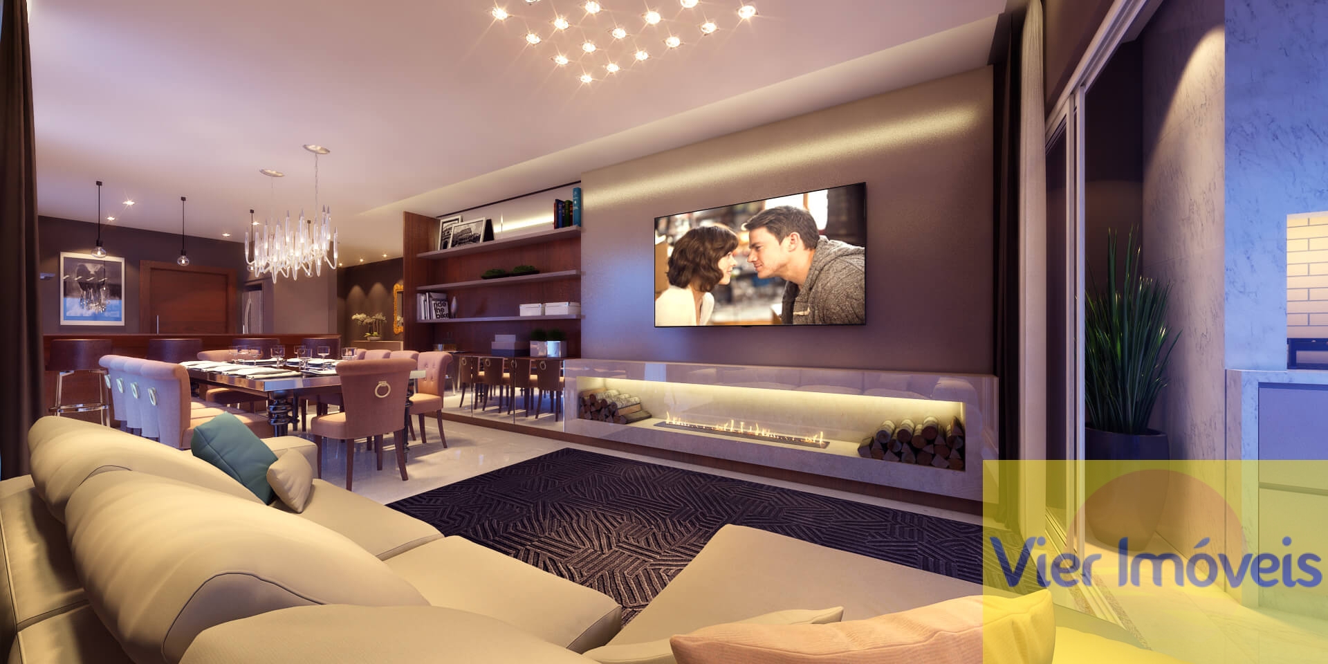 Grand Soleil – Pasqualotto Construtora – Apto Tipo – Living 01